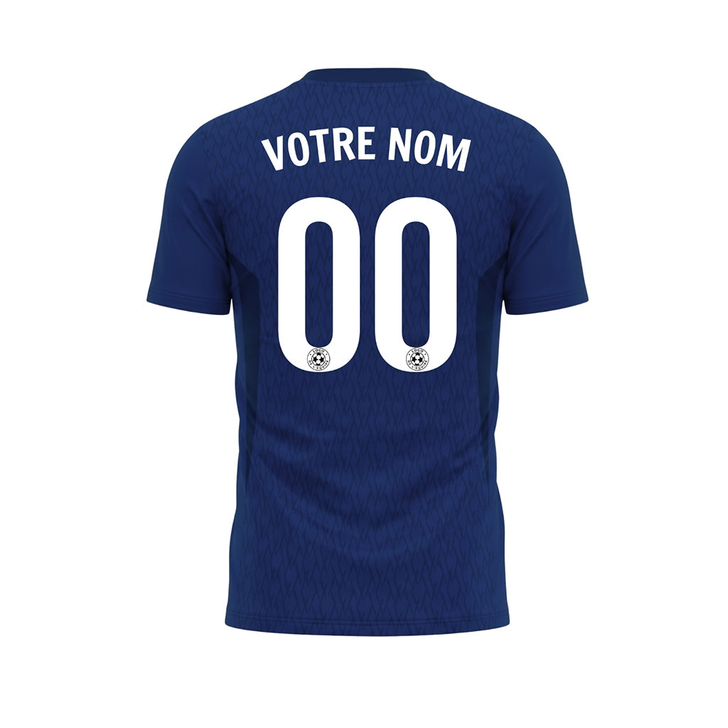 Bleu Diamant Motif Maillot de Football Personnalisé