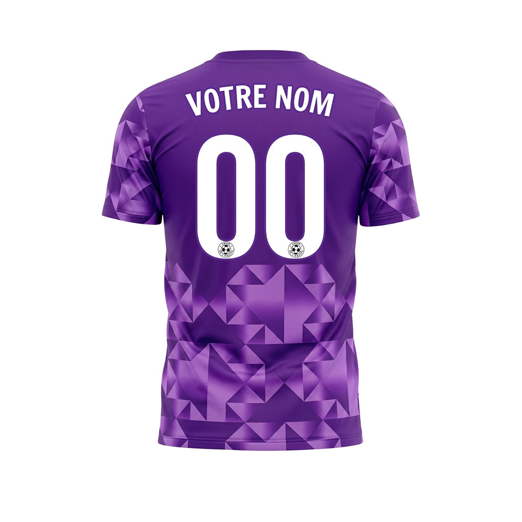 Violet Foncé Géométrique Motif Diamant (2) Maillot de Football Personnalisé