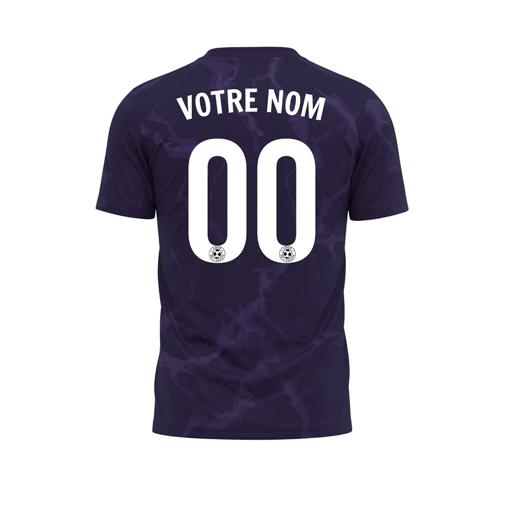 Violet Foncé Marbre Motif Maillot de Football Personnalisé