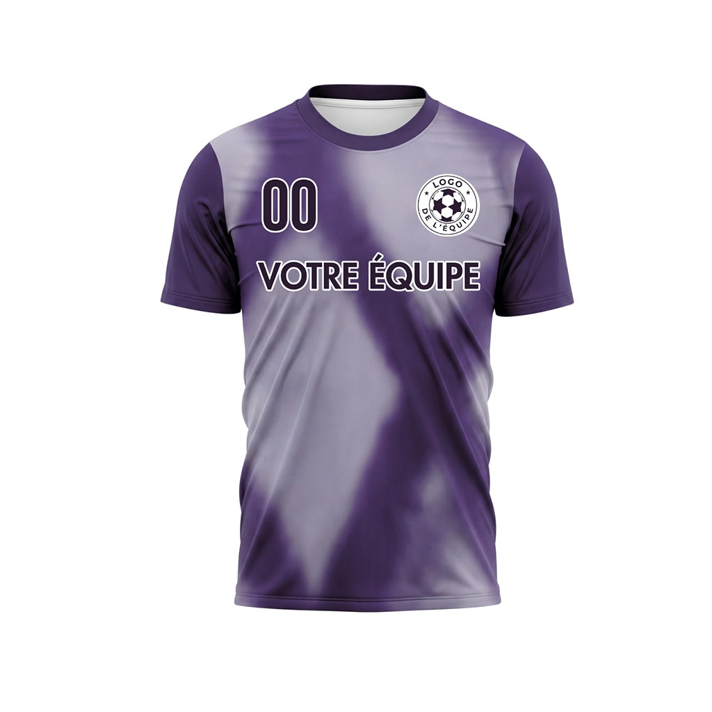 Violet Foncé Tie Dye Motif Losange Maillot de Football Personnalisé