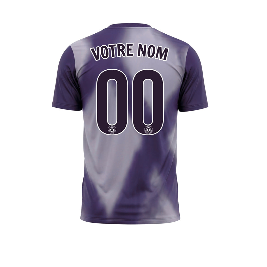 Violet Foncé Tie Dye Motif Losange Maillot de Football Personnalisé