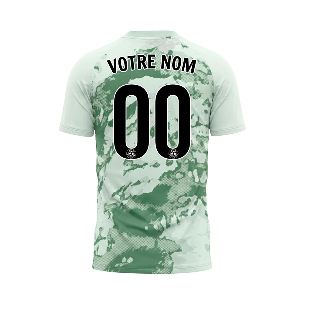 Vert Abstrait Grunge Demi-Teinte Motif Maillot de Football Personnalisé
