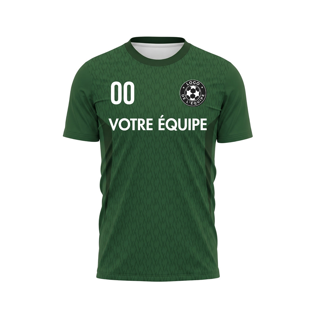 Vert Diamant Motif Maillot de Football Personnalisé