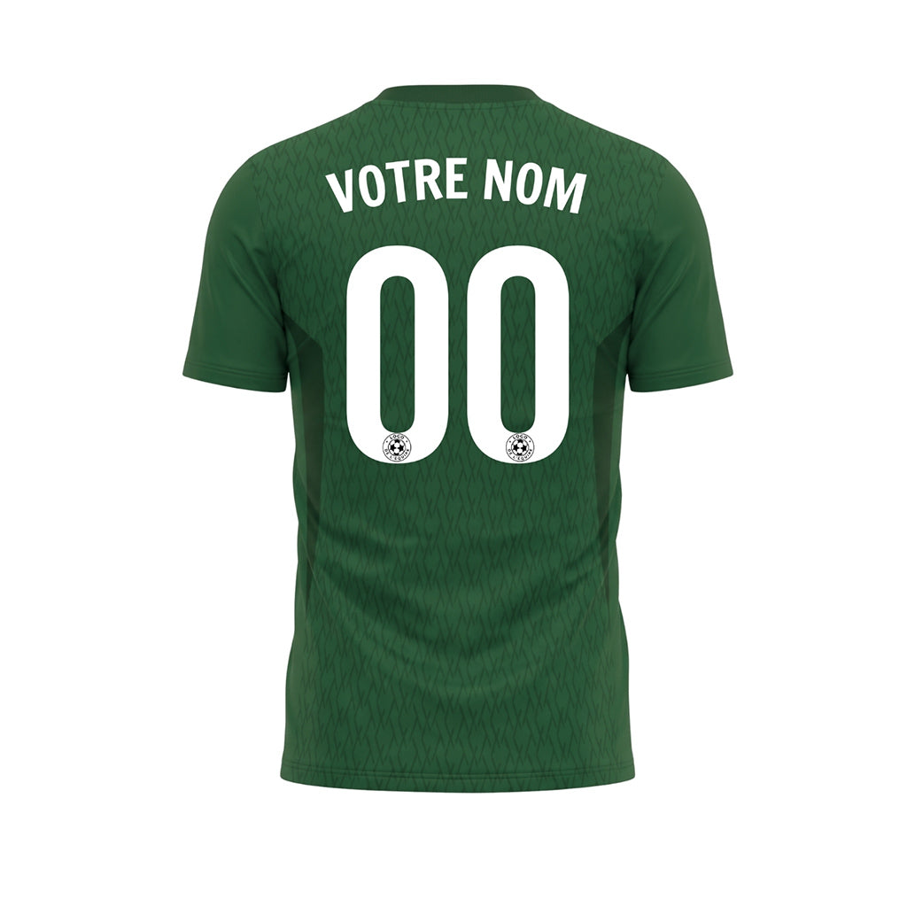 Vert Diamant Motif Maillot de Football Personnalisé