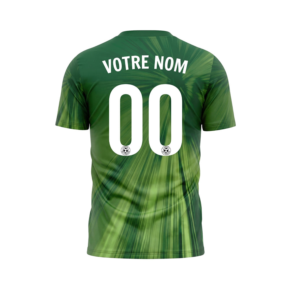 Vert Vert Clair Rayons Motif Maillot de Football Personnalisé