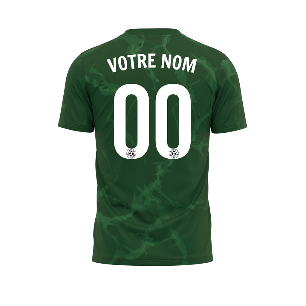 Vert Marbre Motif Maillot de Football Personnalisé