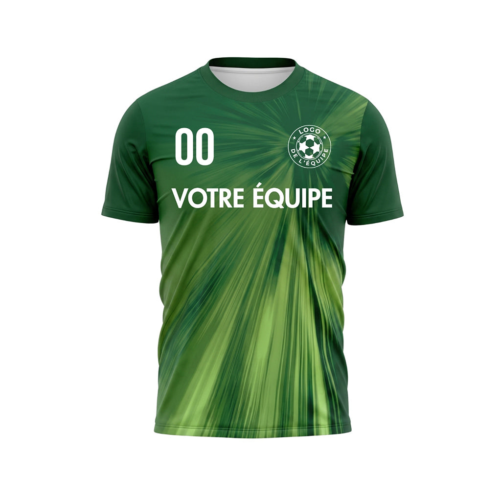 Vert Rayons Effet Maillot de Football Personnalisé