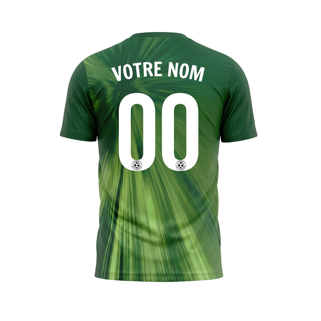 Vert Rayons Effet Maillot de Football Personnalisé