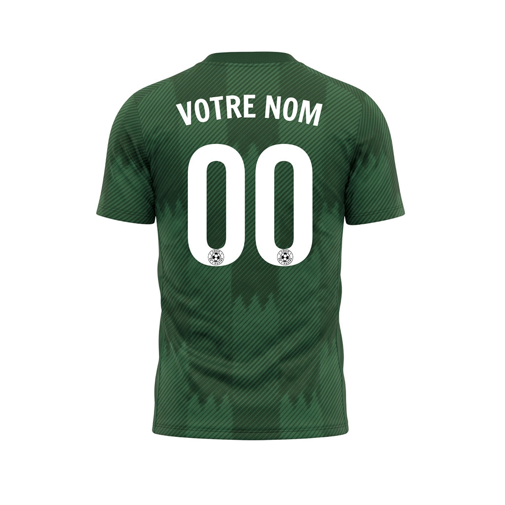 Vert Zigzag Motif Maillot de Football Personnalisé