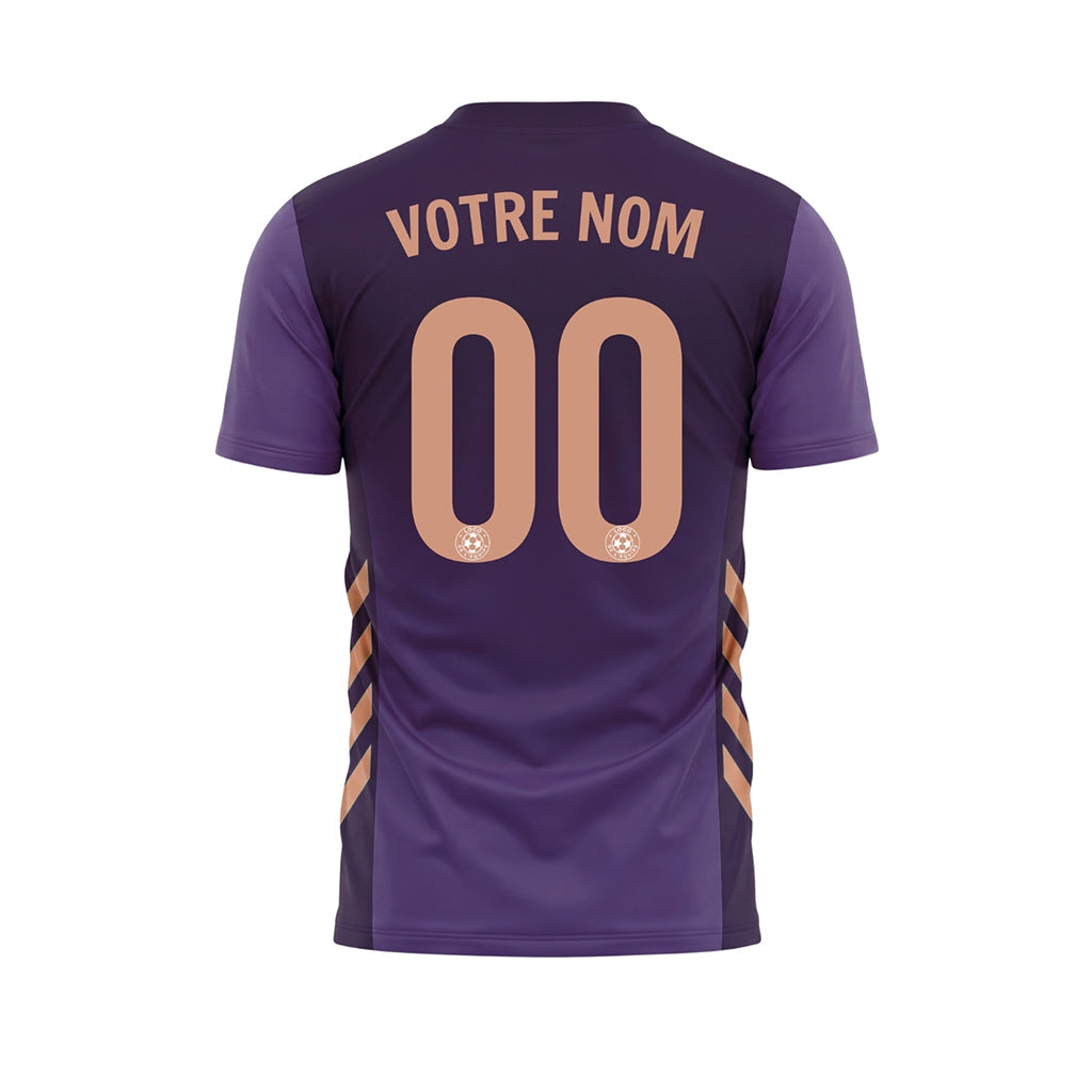 Bleu-Vert Géométrique Motif Maillot de Football Personnalisé