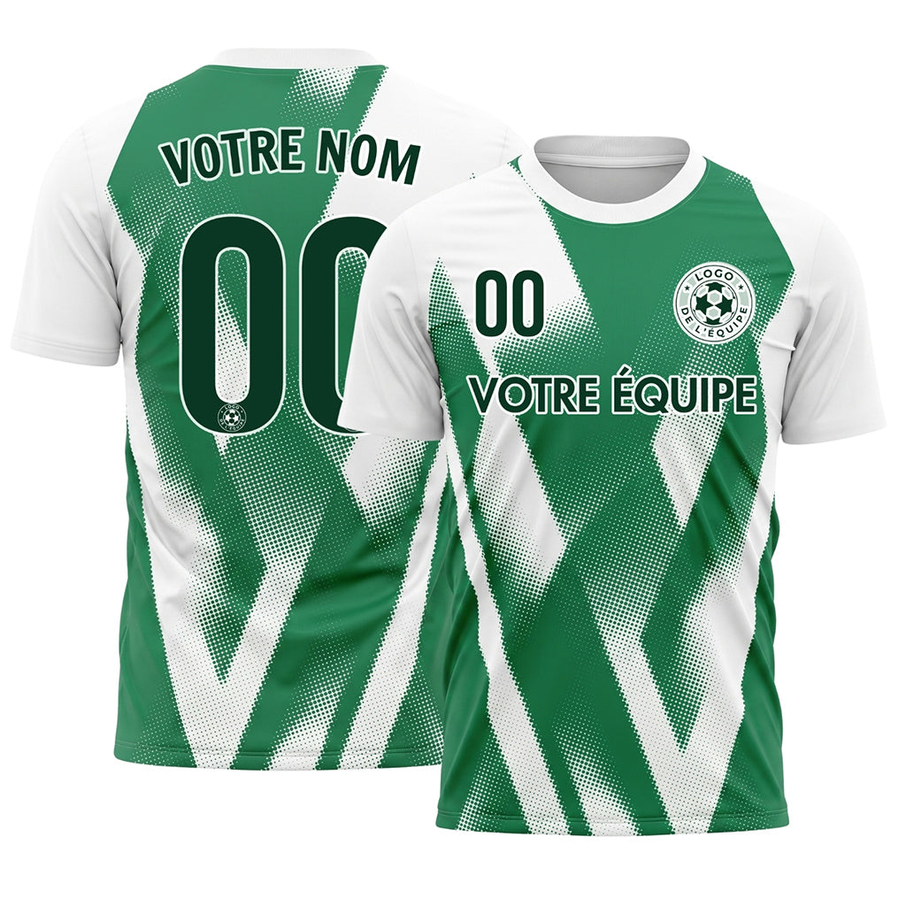 Bleu-Vert Minimaliste Maillot de Football Personnalisé