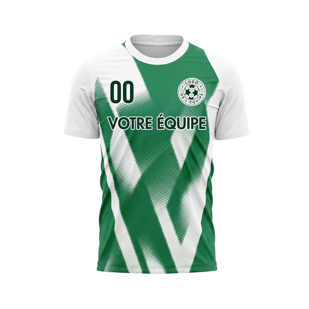 Bleu-Vert Minimaliste Maillot de Football Personnalisé