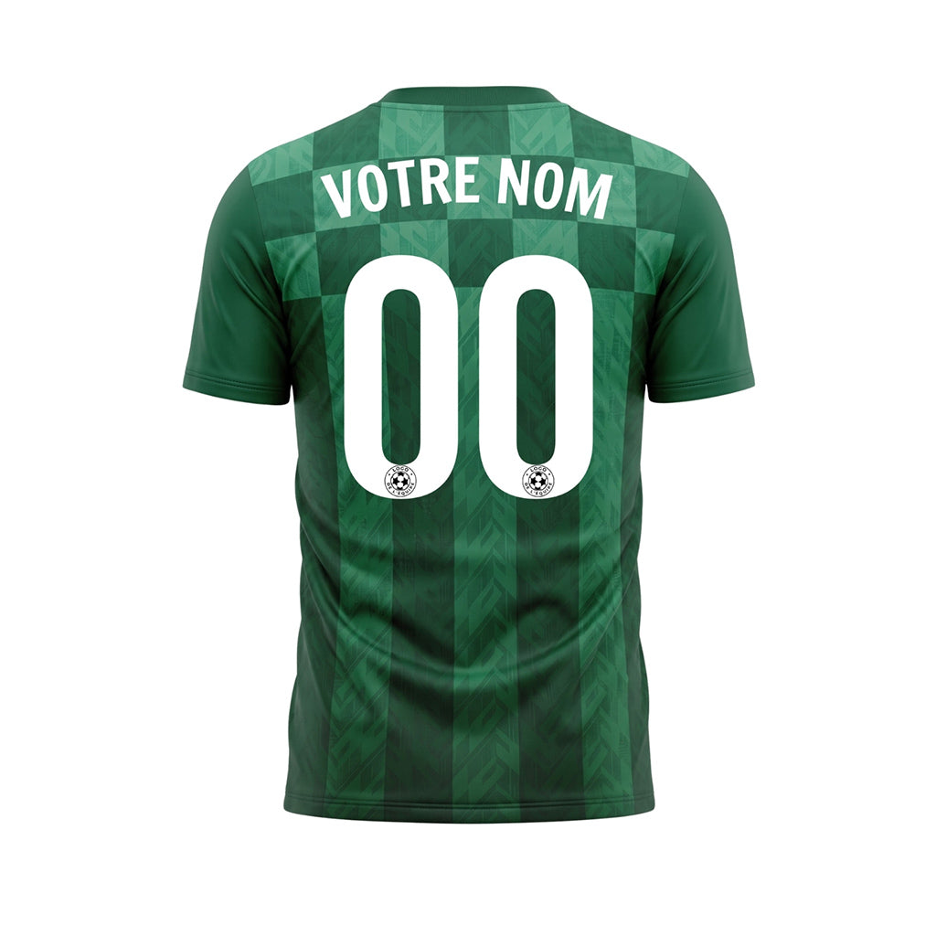Vert Clair Carreaux Chevron Motif Maillot de Football Personnalisé