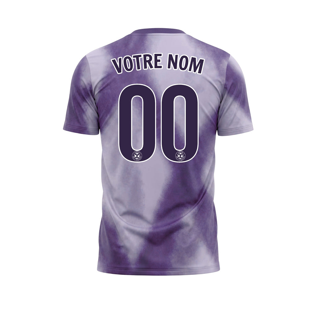 Violet Clair Tie Dye Motif Losange Maillot de Football Personnalisé