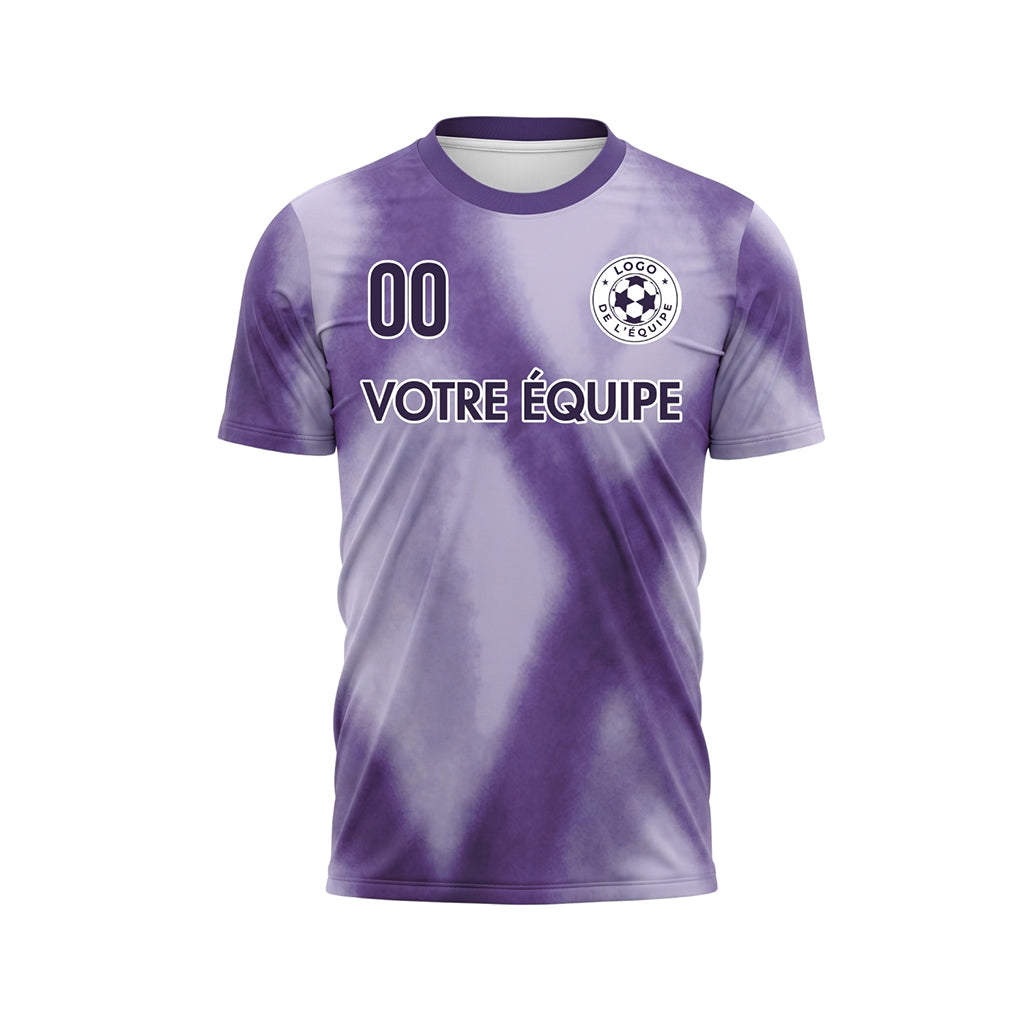 Violet Clair Tie Dye Motif Losange Maillot de Football Personnalisé