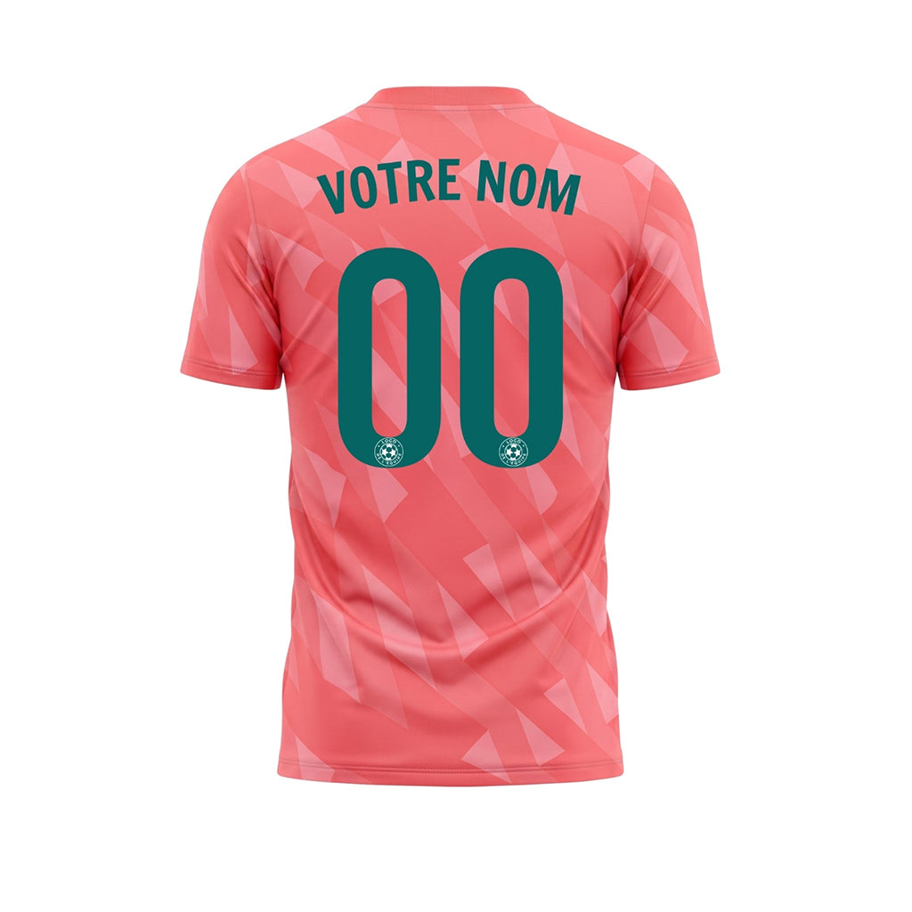 Rose Saumon Géométrique Motif Diagonal Maillot de Football Personnalisé