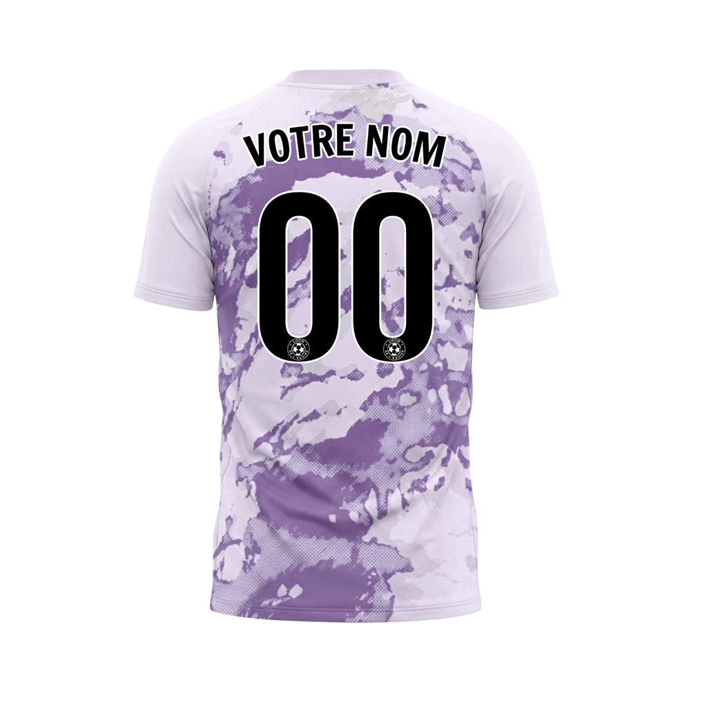 Violet Abstrait Grunge Demi-Teinte Motif Maillot de Football Personnalisé