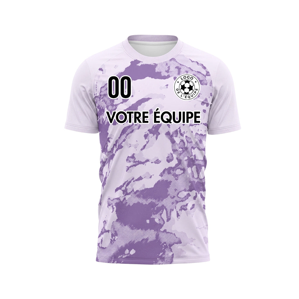 Violet Abstrait Grunge Demi-Teinte Motif Maillot de Football Personnalisé