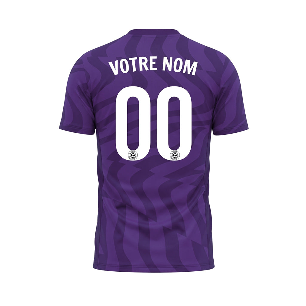 Violet Abstrait Vagues Motif Maillot de Football Personnalisé