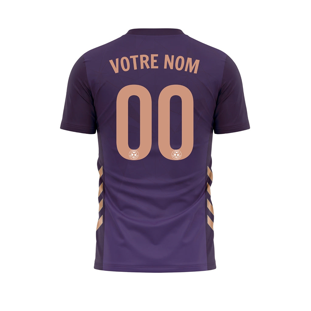 Violet Géométrique Motif Maillot de Football Personnalisé
