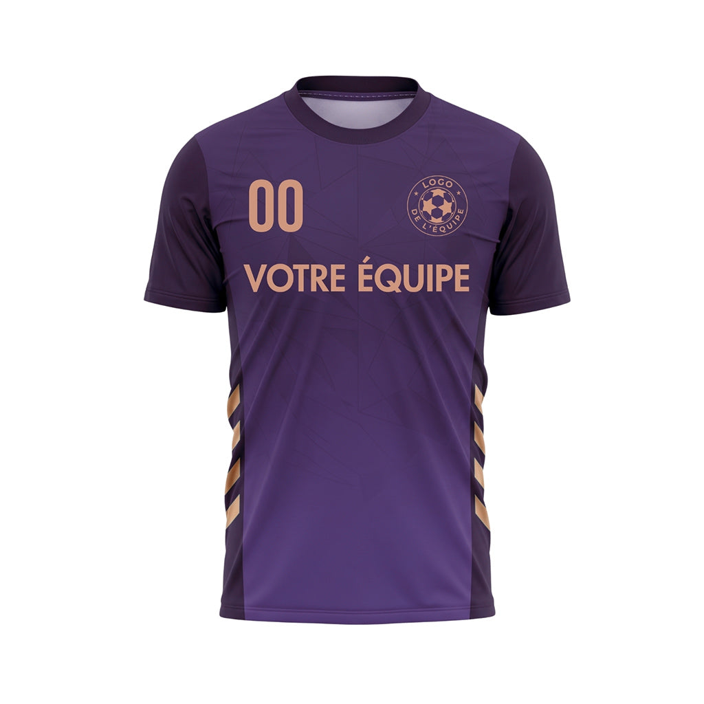 Violet Géométrique Motif Maillot de Football Personnalisé
