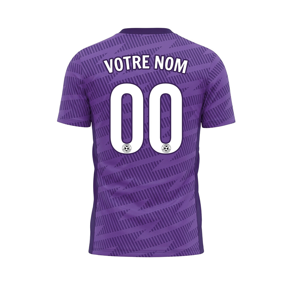 Violet Zigzag Motif Maillot de Football Personnalisé