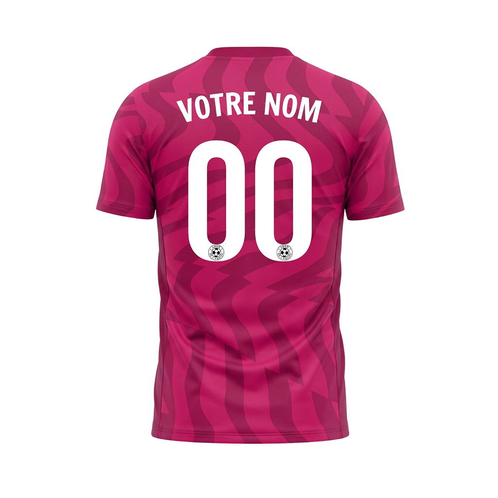 Magenta Abstrait Vagues Motif Maillot de Football Personnalisé