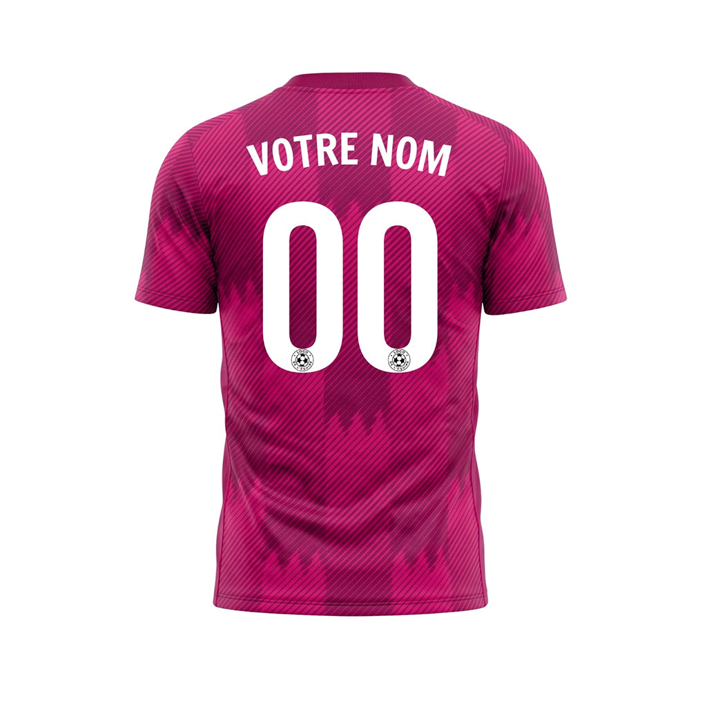 Magenta Zigzag Motif Maillot de Football Personnalisé