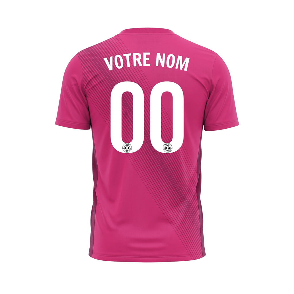Rose Diagonales Rayures Maillot de Football Personnalisé
