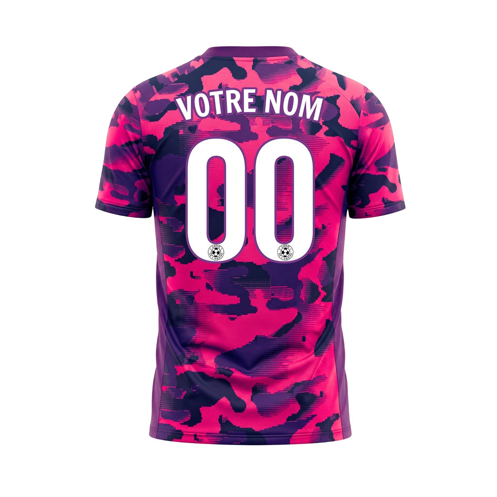 Rose Violet Camouflage Maillot de Football Personnalisé