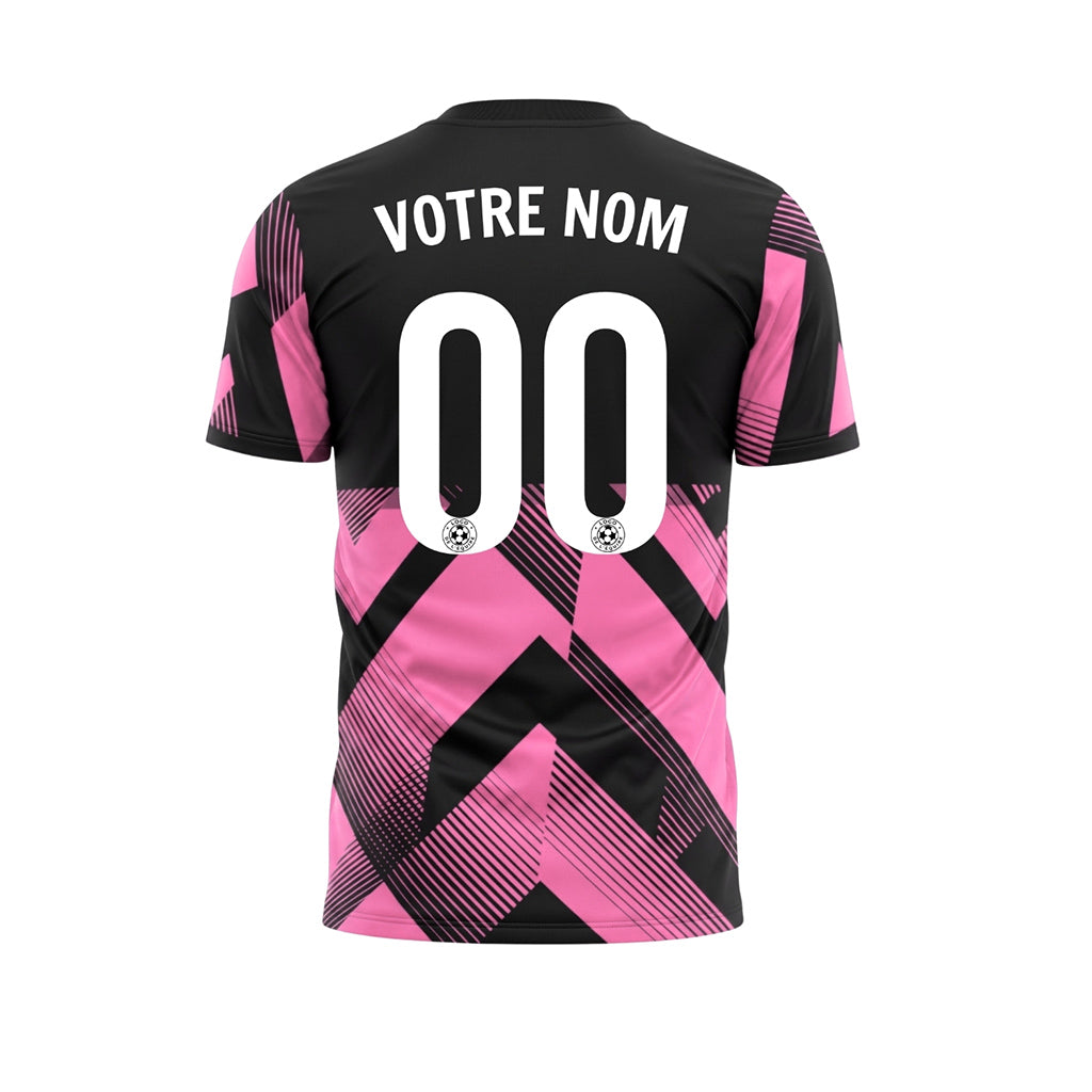 Rose Noir Géométrique Motif Flèches Maillot de Football Personnalisé