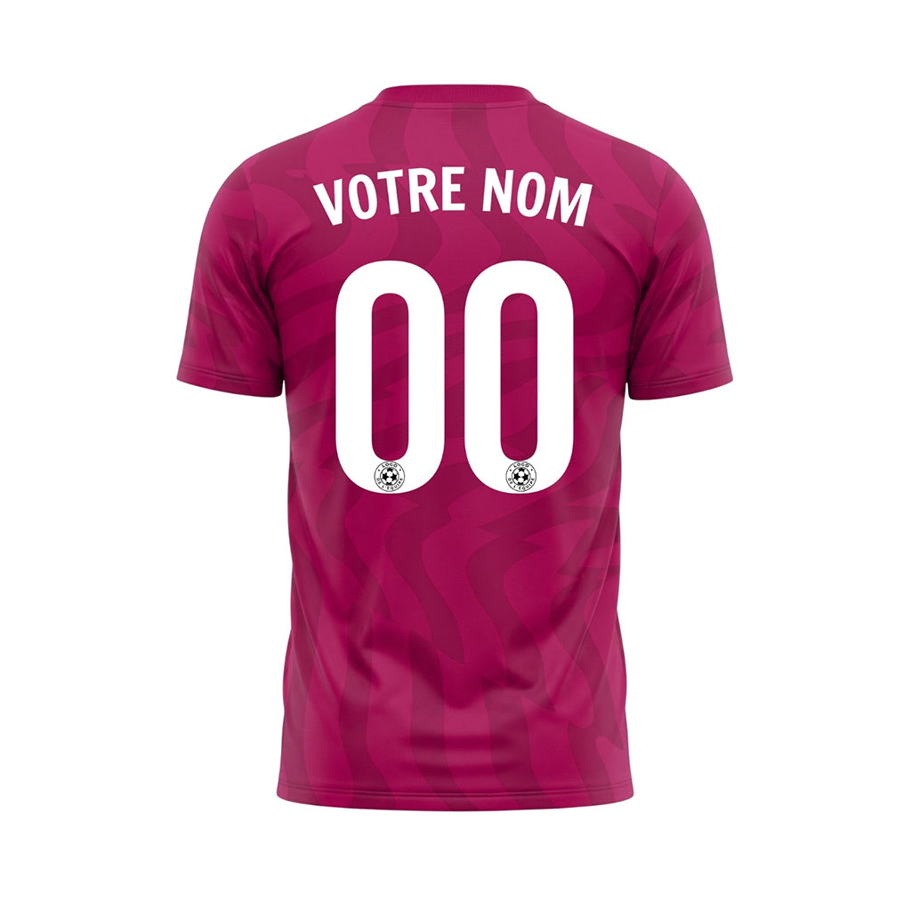 Rose Motif Vagues Maillot de Football Personnalisé