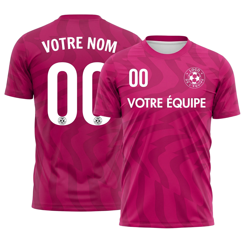 Rose Motif Vagues Maillot de Football Personnalisé