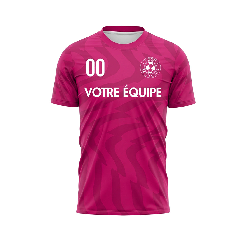 Rose Motif Vagues Maillot de Football Personnalisé