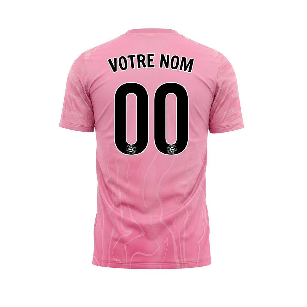 Rose Abstrait Vagues Motif Maillot de Football Personnalisé