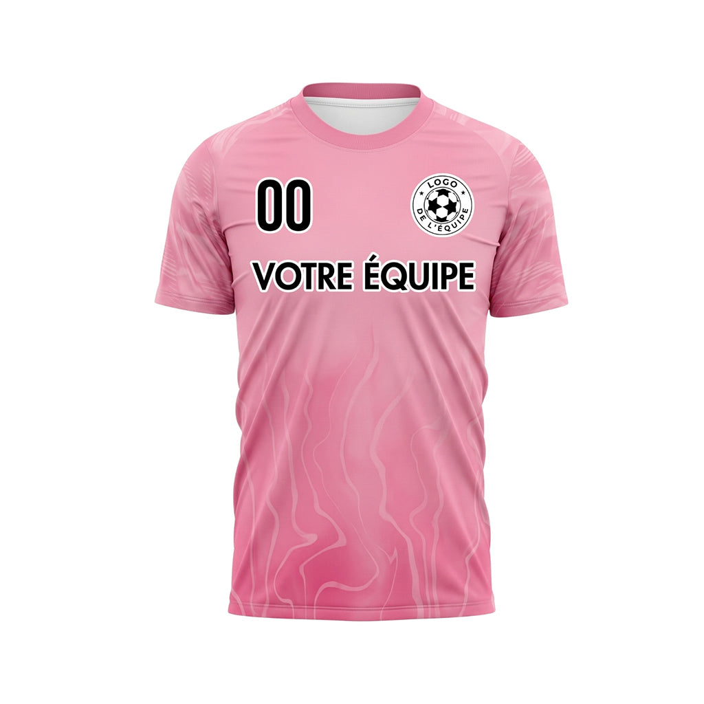 Rose Abstrait Vagues Motif Maillot de Football Personnalisé