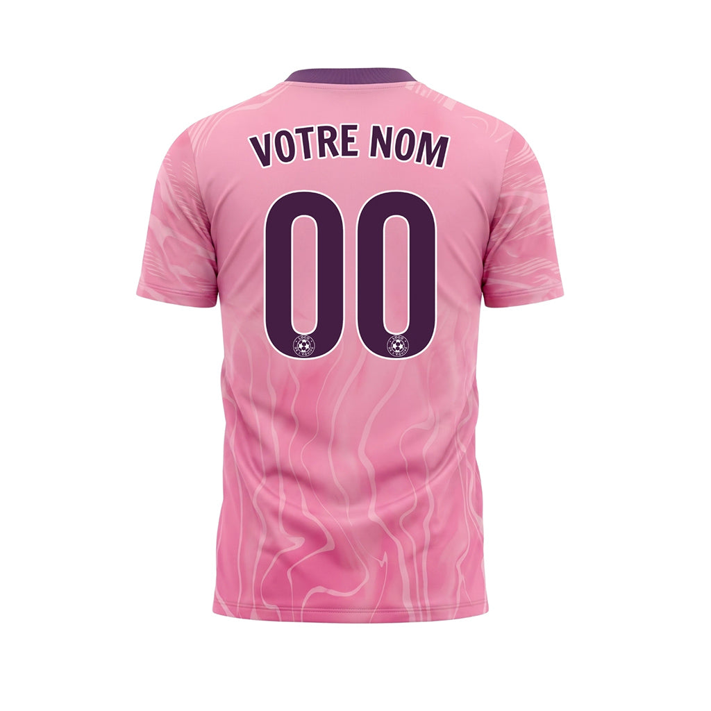 Rose Abstrait Vagues Motif Maillot de Football Personnalisé