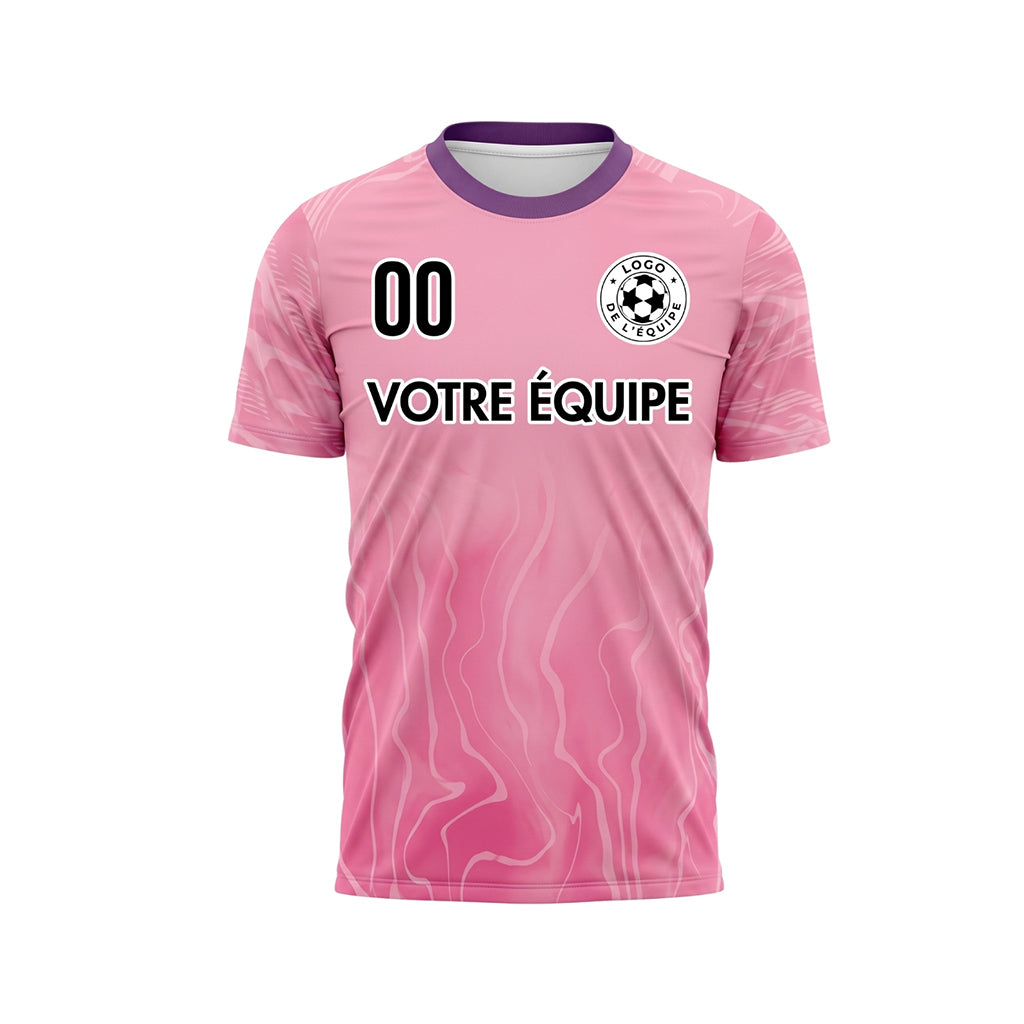 Rose Violet Abstrait Vagues Motif Maillot de Football Personnalisé