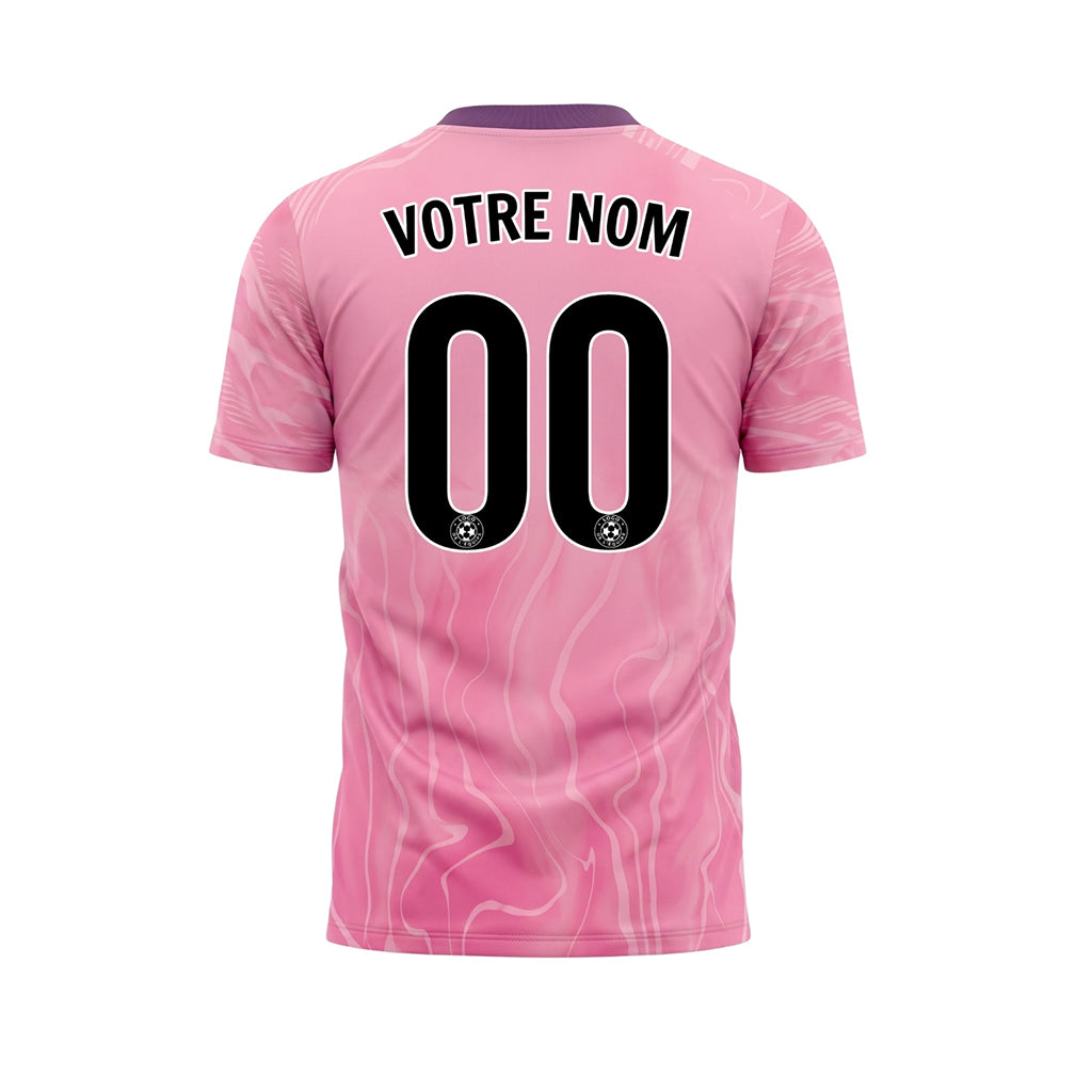 Rose Violet Abstrait Vagues Motif Maillot de Football Personnalisé