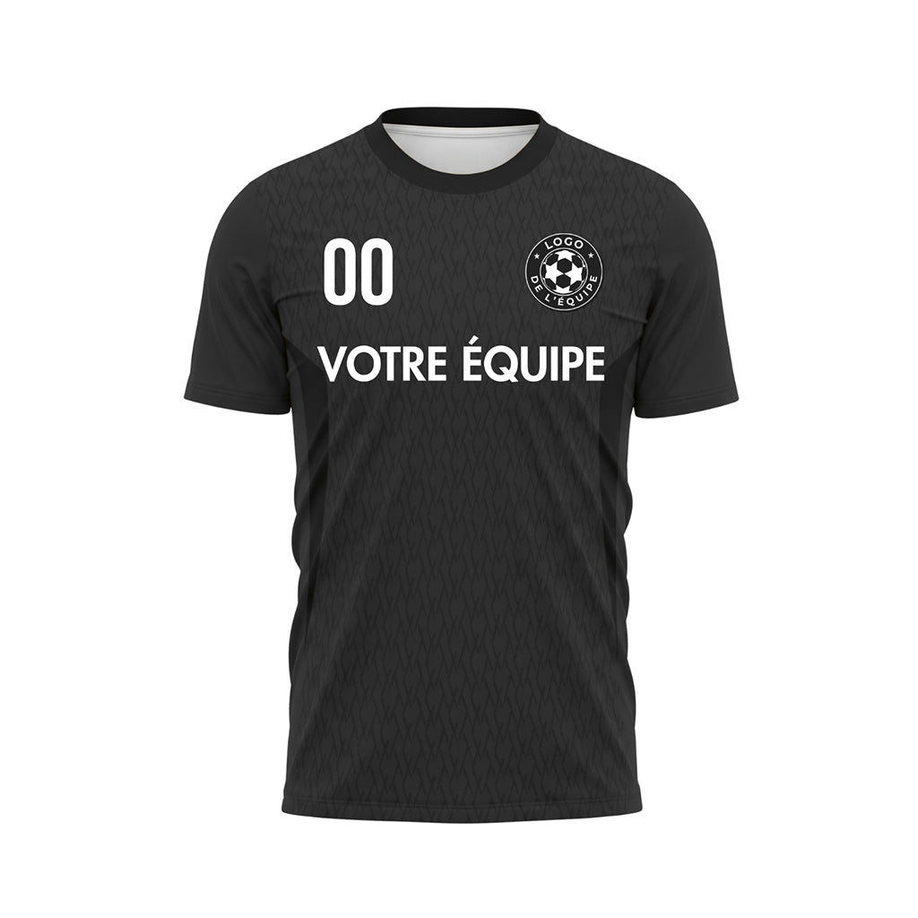 Noir Diamant Motif Maillot de Football Personnalisé