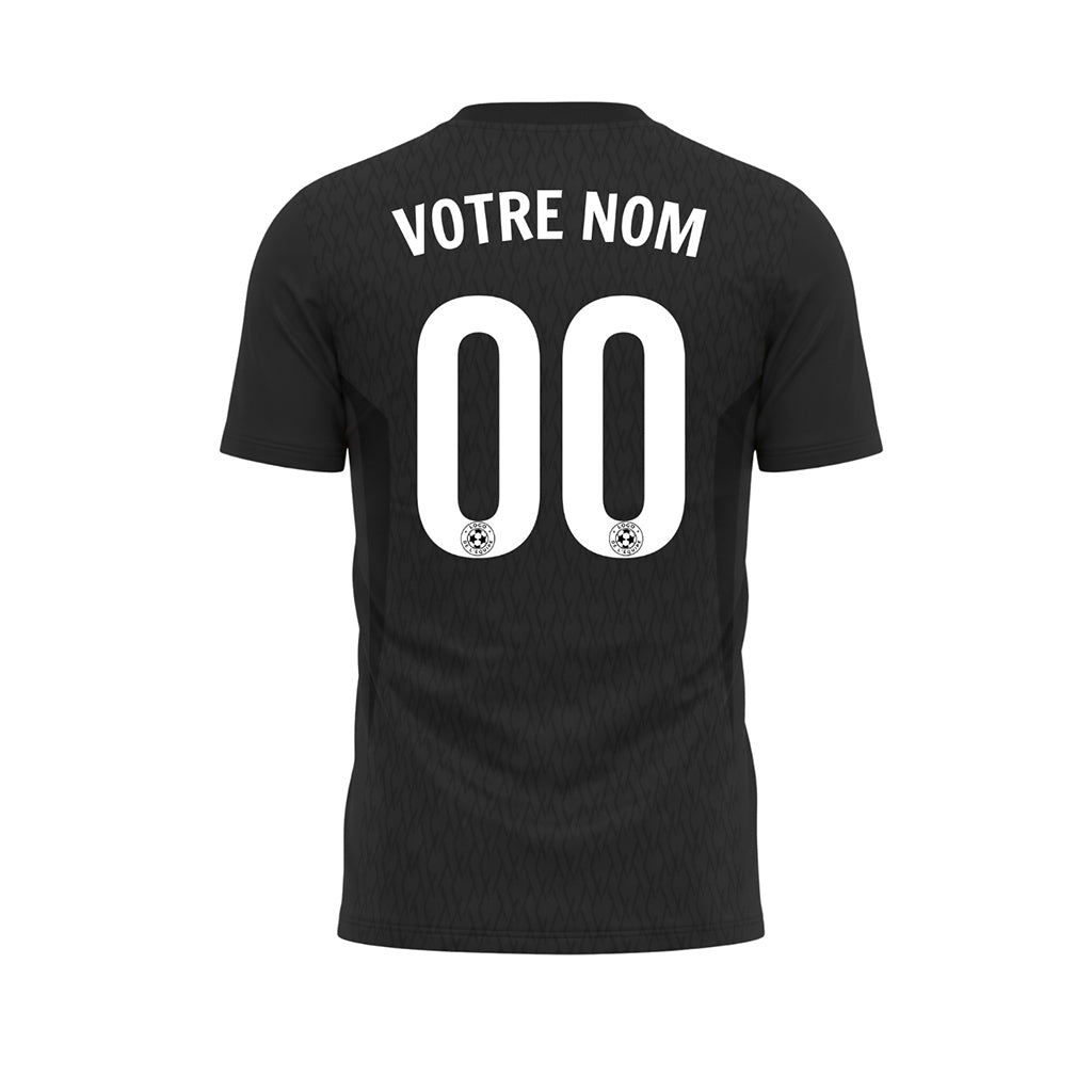 Noir Diamant Motif Maillot de Football Personnalisé