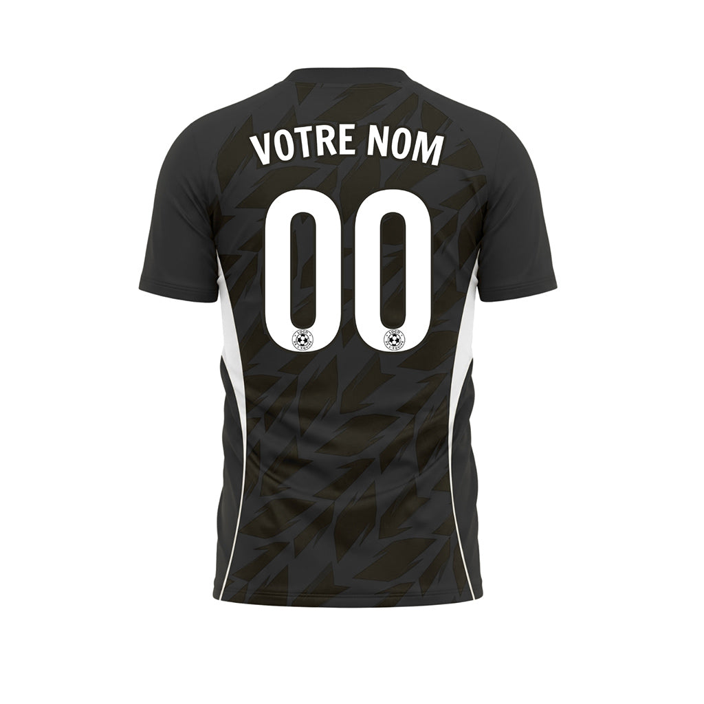 Noir Gris Flèche Géométrique Motif (2) Maillot de Football Personnalisé