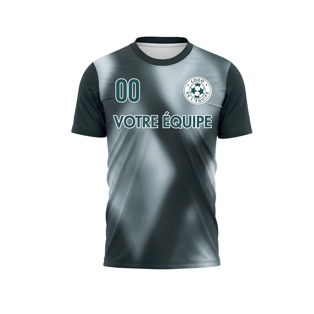 Gris Anthracite Tie Dye Motif Losange Maillot de Football Personnalisé