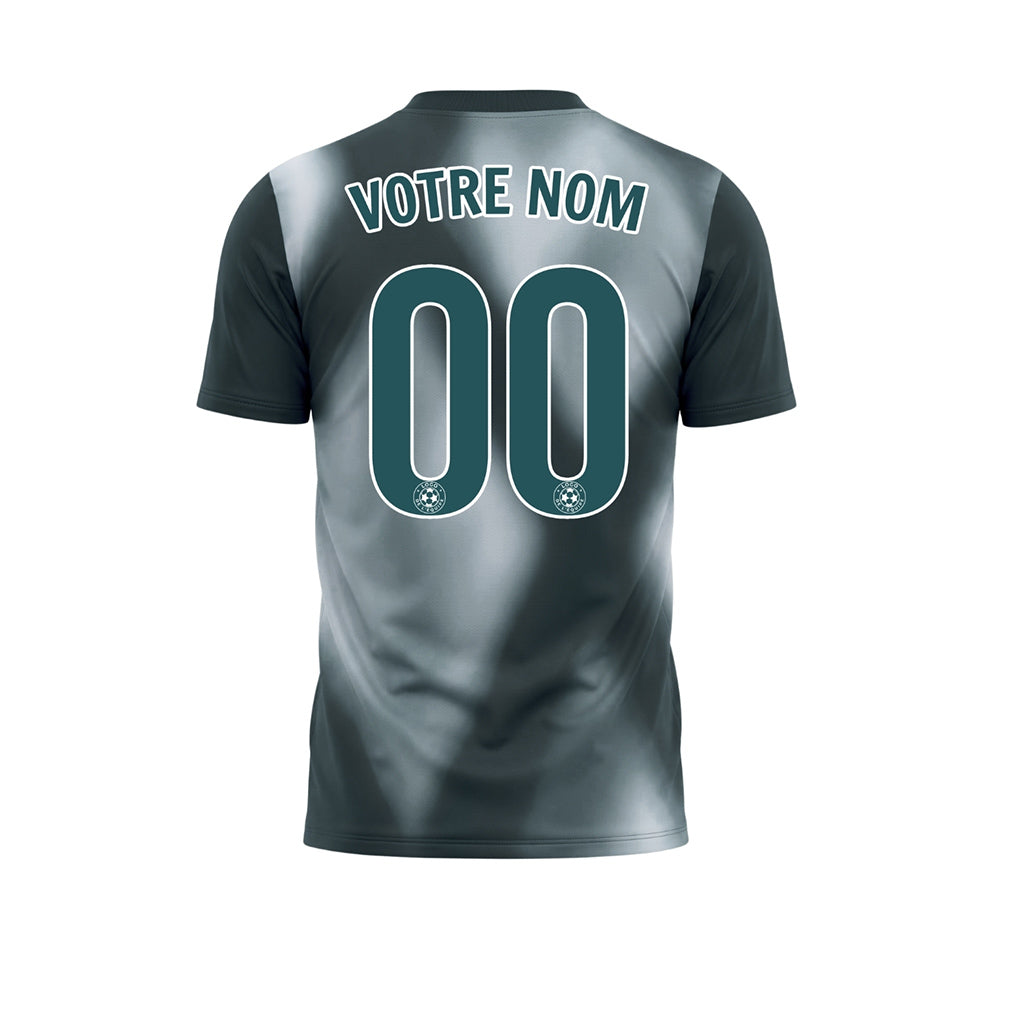 Gris Anthracite Tie Dye Motif Losange Maillot de Football Personnalisé