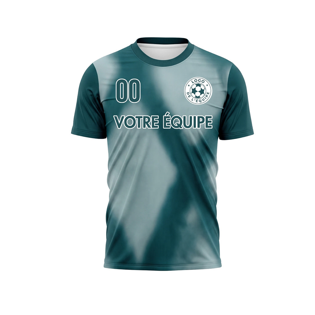 Vert Émeraude Tie Dye Motif Losange Maillot de Football Personnalisé