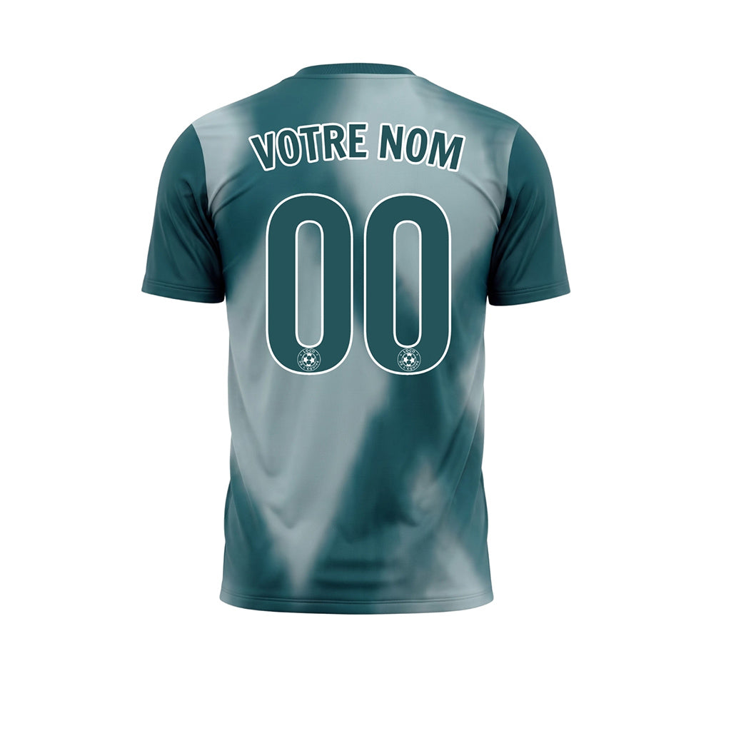 Vert Émeraude Tie Dye Motif Losange Maillot de Football Personnalisé