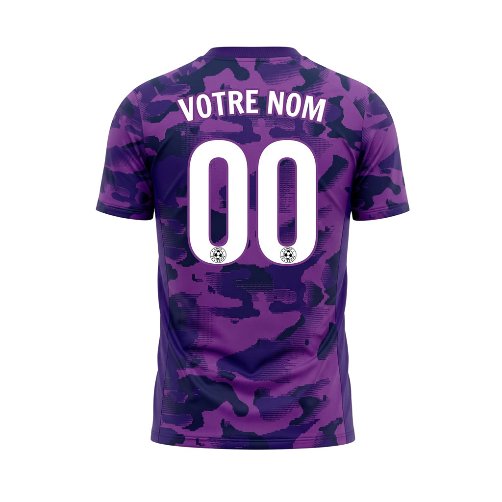 Violet Camouflage Maillot de Football Personnalisé