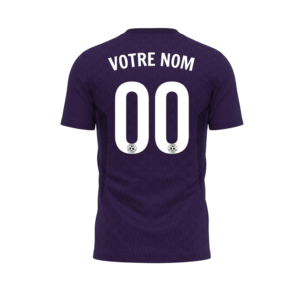 Violet Diamant Motif Maillot de Football Personnalisé