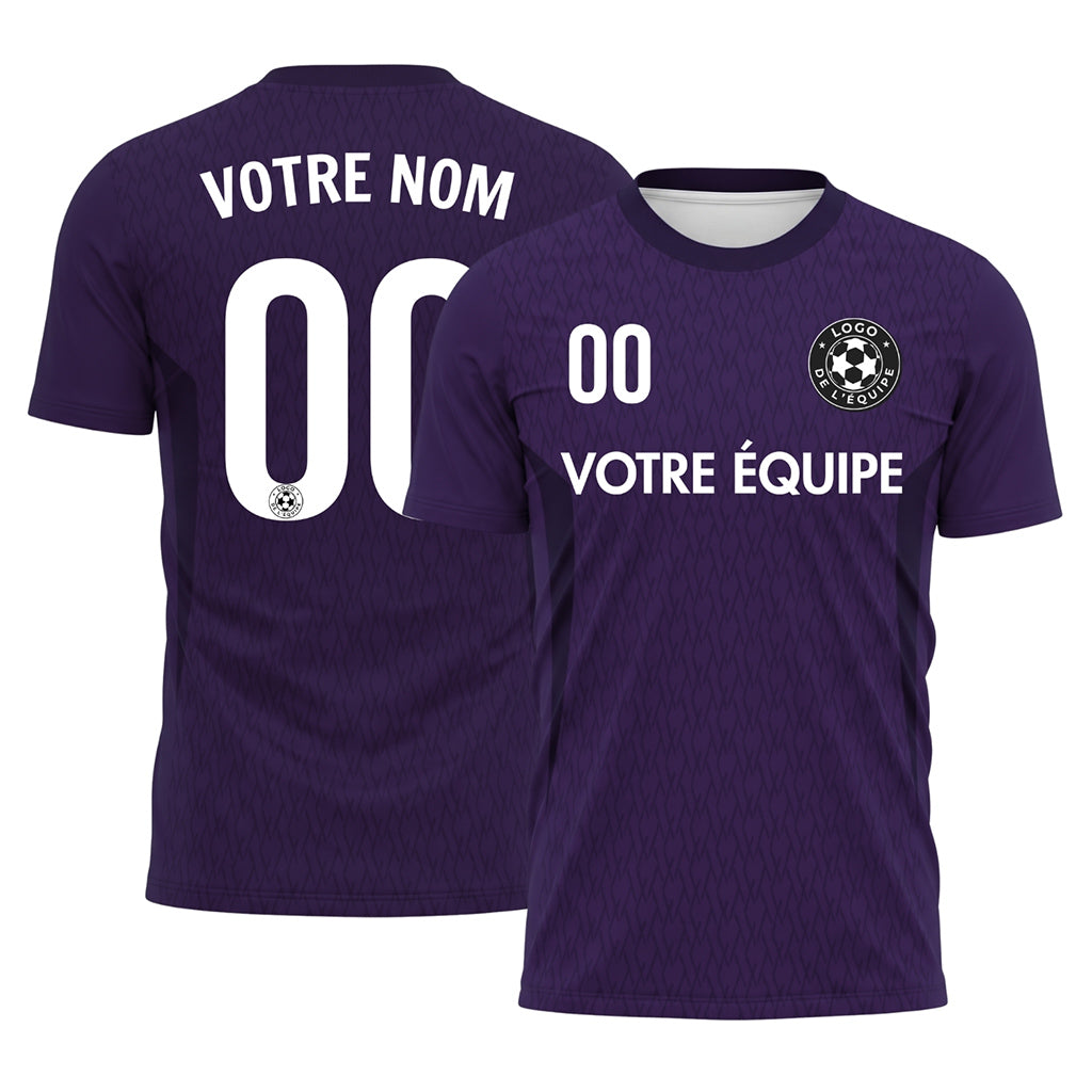 Violet Diamant Motif Maillot de Football Personnalisé