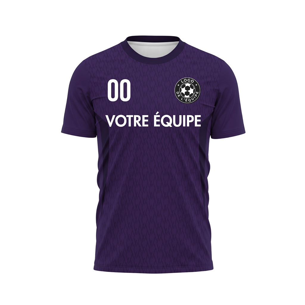 Violet Diamant Motif Maillot de Football Personnalisé